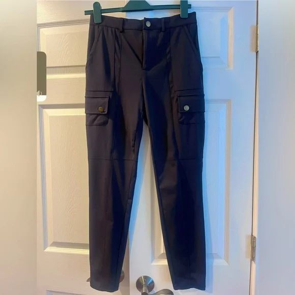 Halara High Waisted Button Zipper Multiple Pockets Solid Skinny Cargo Pants - Picture 10 of 13